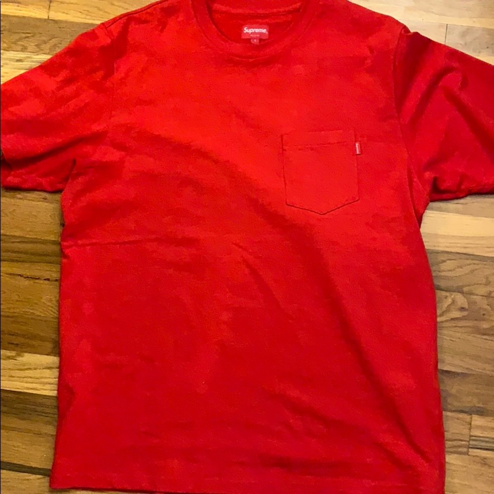 Supreme pocket tee red size large